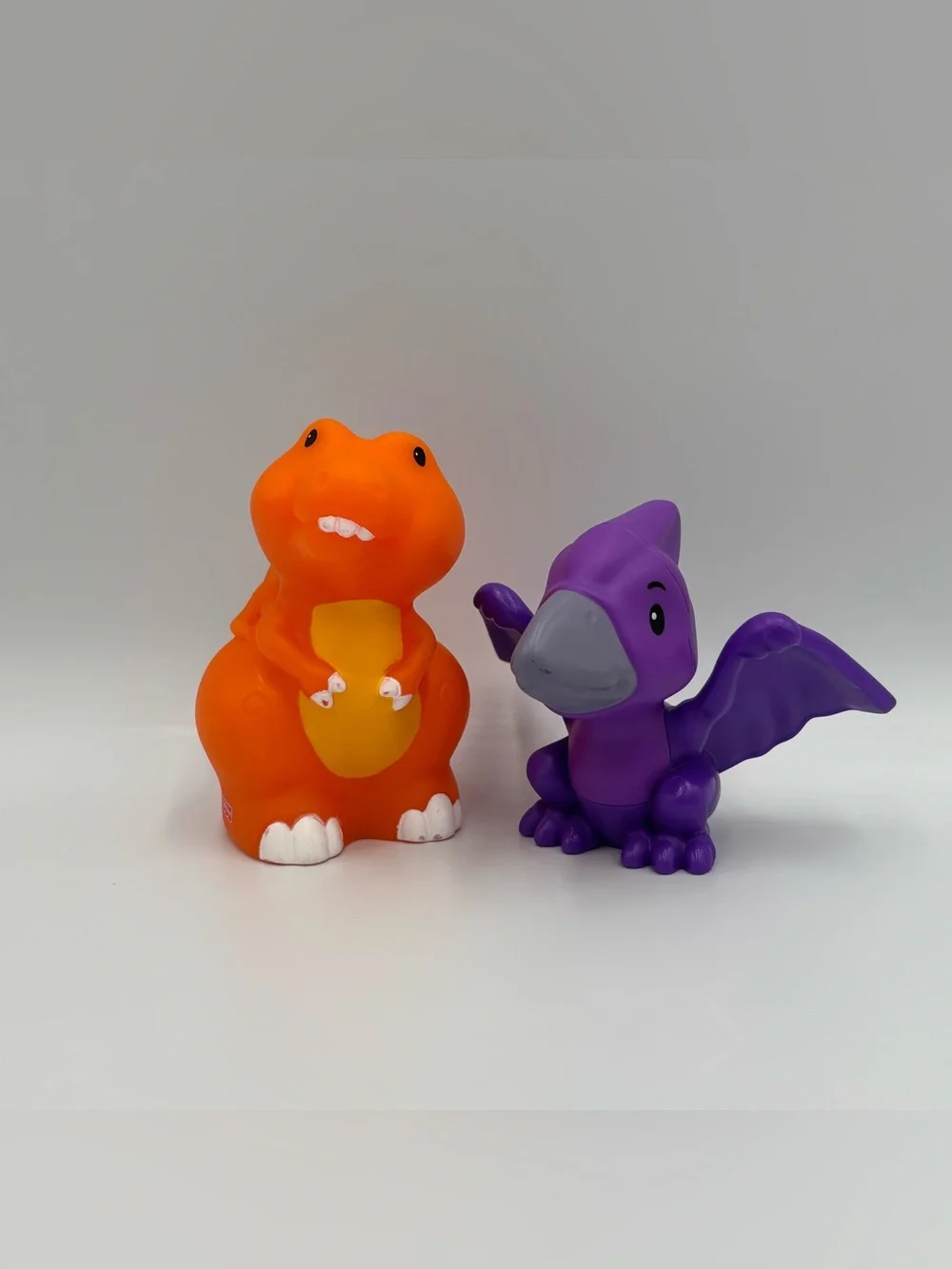 RARE Fisher Price Little People Dinosaur Dino Toy Lot- T-Rex + Pterodactyl